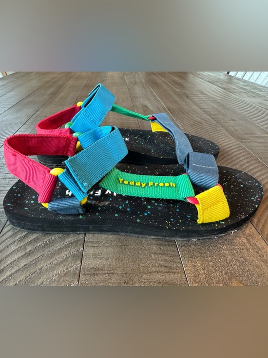 Teddy Fresh Combat Ready Warrior Colorblock Strap Retro Sandals Men’s Size 8 main image 7